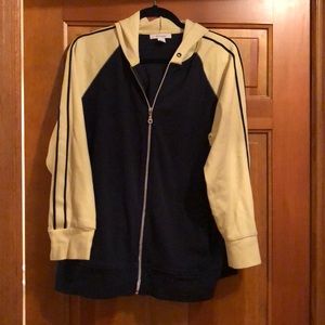 Zippered hooded sweatshirt